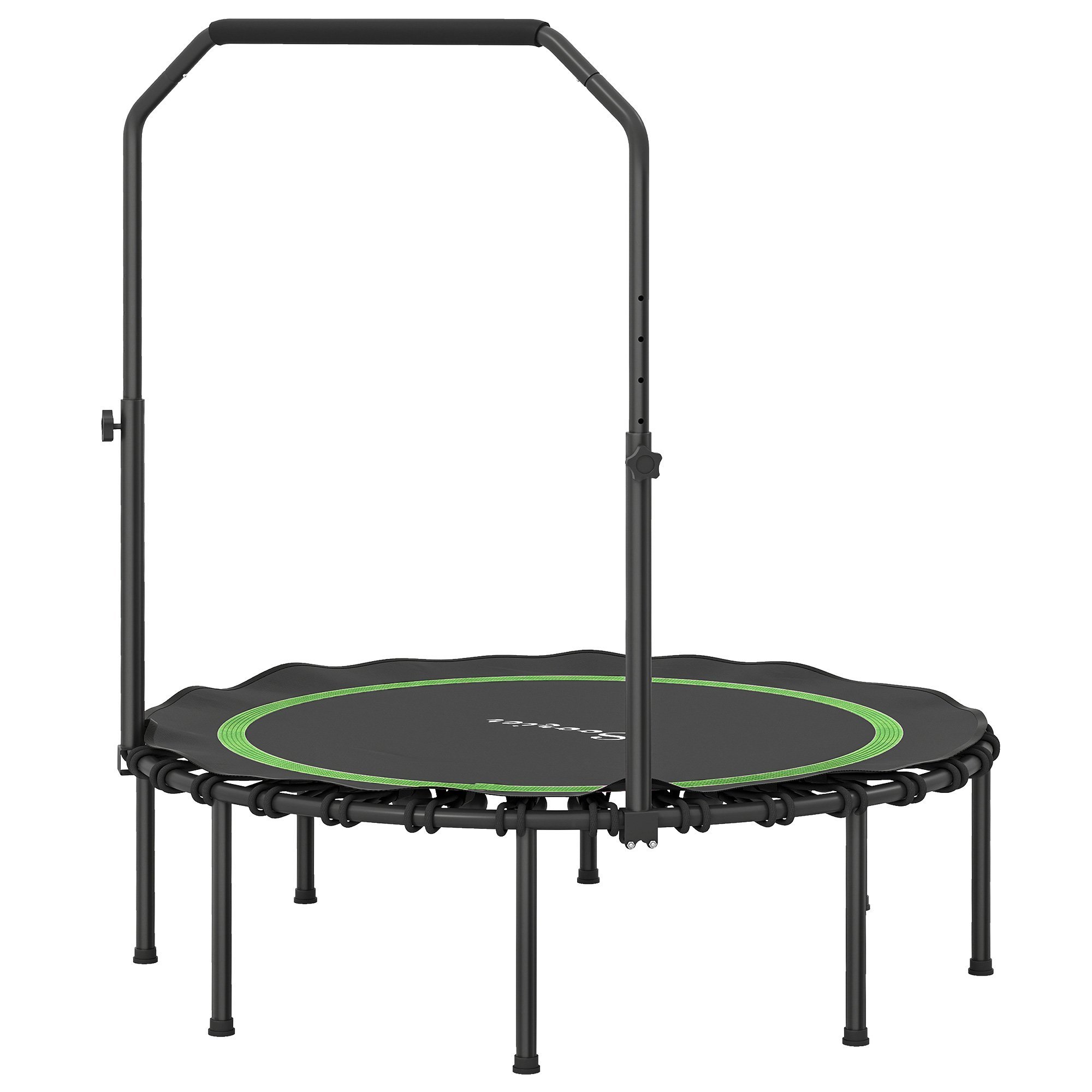 45" Rebounder Trampoline for Adults, Foldable Mini Trampoline with Adjustable Handle Bar for Indoor Outdoor, Green (Option: Green-900x440x110 mm) 45" Rebounder Trampoline for Adults, Foldable Mini Trampoline with Adjustable Handle Bar for Indoor Outdoor, Green (Option: Green-900x440x110 mm)