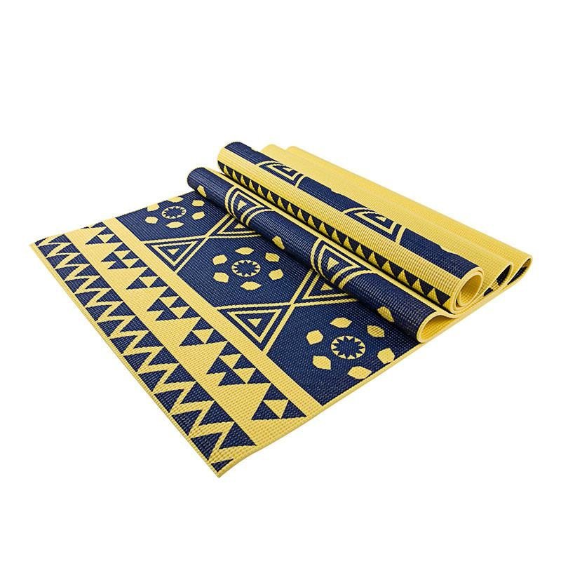 Printed PVC Yoga Mat (Color: Yellow) Printed PVC Yoga Mat (Color: Yellow)